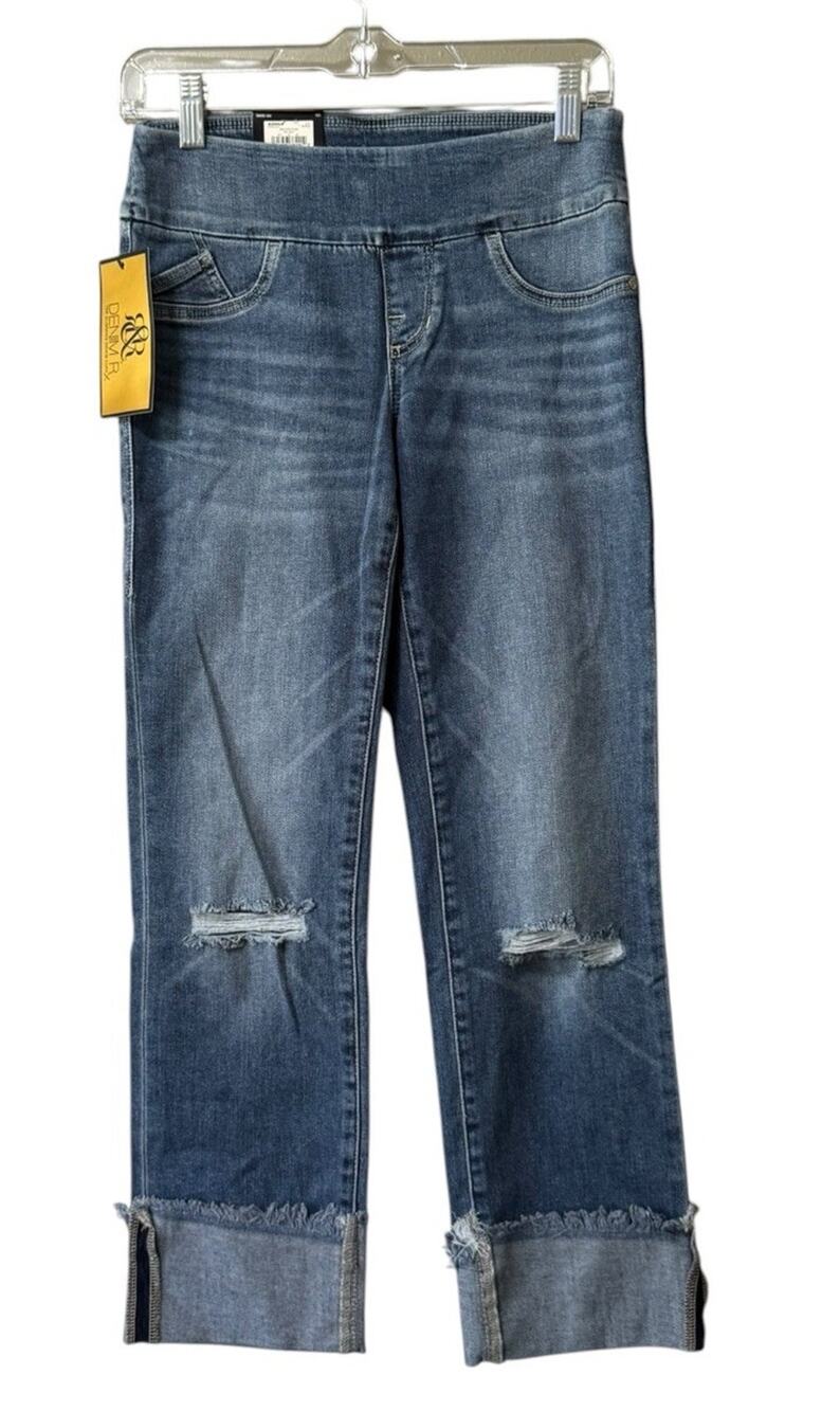 Rock & Republic Denim Rx The Slimming Cure Cuff Jeans Women Sz 4 Cuff Bottom NWT